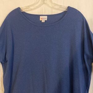 LuLaRoe Irma Top, size S, pretty denim colored blue, barely worn.